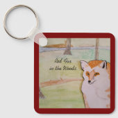 Red Fox in het Bos Sleutelhanger (Voorkant)