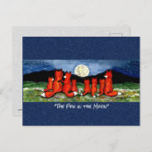 Red Fox in het Briefkaart van de Mon Whimsical-Wat (Voorkant / Achterkant)