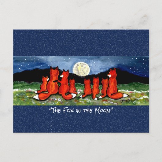 Red Fox in het Briefkaart van de Mon Whimsical-Wat (Voorkant)