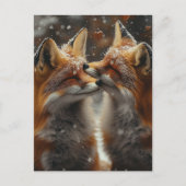 Red Fox in Love Briefkaart (Voorkant)