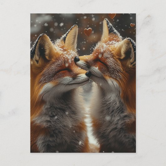 Red Fox in Love Briefkaart (Voorkant)