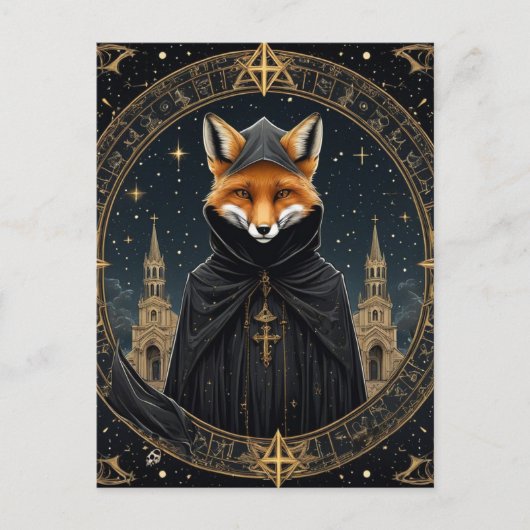 Red fox in robes briefkaart (Voorkant)