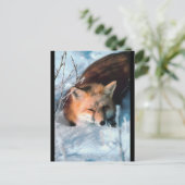 Red Fox in sneeuw Briefkaart (Staand voorkant)