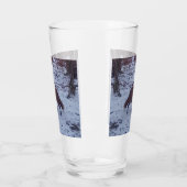 Red Fox in sneeuw Glas (Links)