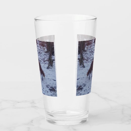 Red Fox in sneeuw Glas (Links)