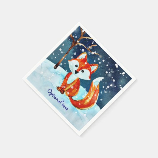 Red Fox in sneeuw Servet (Hoek)