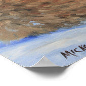 Red Fox in Sneeuwfijn Kunstafdrukken Poster (Hoek)