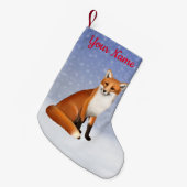 Red Fox in Sneeuwkerststkoning Kleine Kerstsok (Voorkant (Hangend))