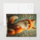 Red fox in winter forest briefkaart (Voorkant / Achterkant)