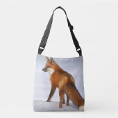 Red Fox in Winter Snow Crossbody Tas (Voorkant)