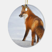 Red Fox in Winter Snow Keramisch Ornament (Links)
