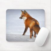 Red Fox in Winter Snow Muismat (Met muis)