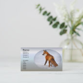 Red Fox in Winter Snow Visitekaartje (Staand voorkant)