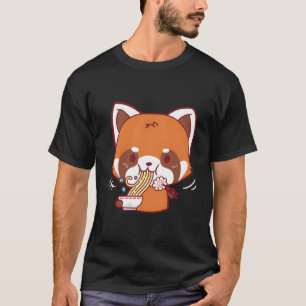 Red Fox Japanse Ramen Noodles Gift T-shirt