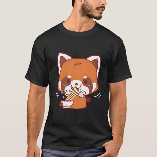 Red Fox Japanse Ramen Noodles Gift T-shirt (Voorkant)
