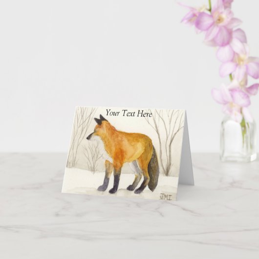Red Fox Kaart (Orchidee)
