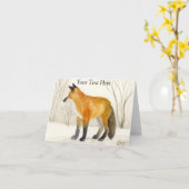 Red Fox Kaart (Gele Bloem)