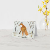 Red Fox Kaart (Gele Bloem)