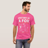 Red Fox Kawaii Anatomie van een vos T-shirt (Voorkant volledig)