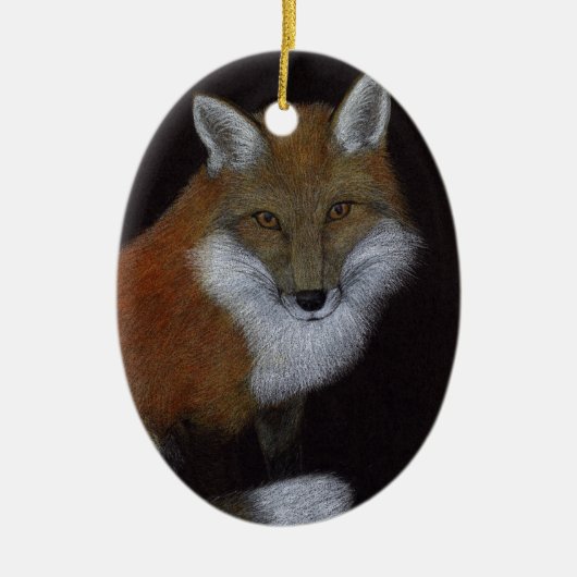 Red Fox Keramisch Ornament (Voorkant)