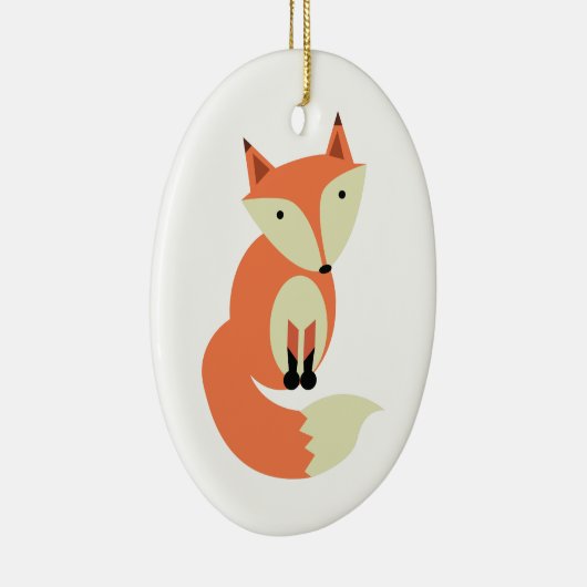 Red Fox Keramisch Ornament (Rechts)