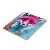 Red Fox keramische Tegel Tegeltje (Zijkant)