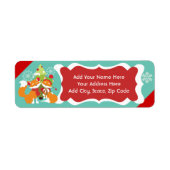 Red Fox Kerst retour adres labels (Voorkant)