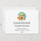 Red Fox Kerstfeestdag Feestdagenkaart (Achterkant)