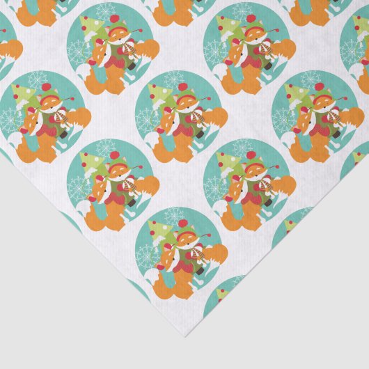 Red Fox kerstfeestdag, papier (Detail)