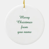 Red Fox Kerstmis Wildlife Ornament, tweezijdig Keramisch Ornament (Achterkant)