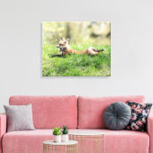 Red Fox Kit Canvas Afdruk (Insitu (Woonkamer))