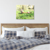 Red Fox Kit Canvas Afdruk (Insitu (Slaapkamer))