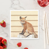 Red Fox Kit in de Hudson-vallei Servet (Insitu)