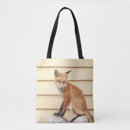 Red Fox Kit in de Hudson-vallei Tote Bag