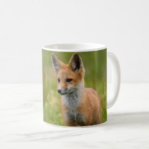 Red Fox Kit in Grassy Meadow Koffiemok