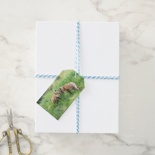 Red Fox Kits Cadeaulabel (Met Touw)