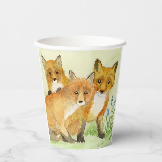 Red Fox Kits Papieren Bekers (Voorkant)