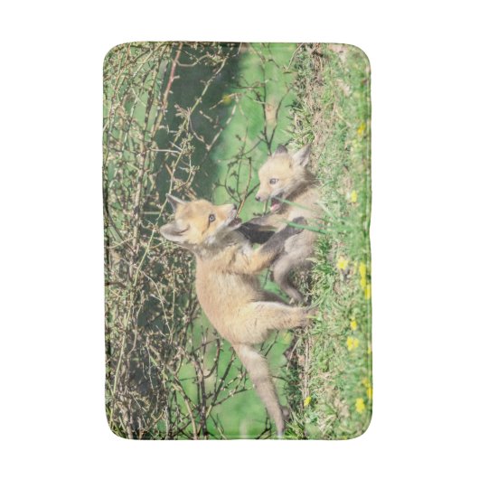 Red Fox Kits Speling Badmat (Voorkant Verticaal)