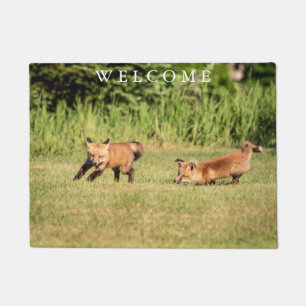 Red Fox Kits Speling Deurmat