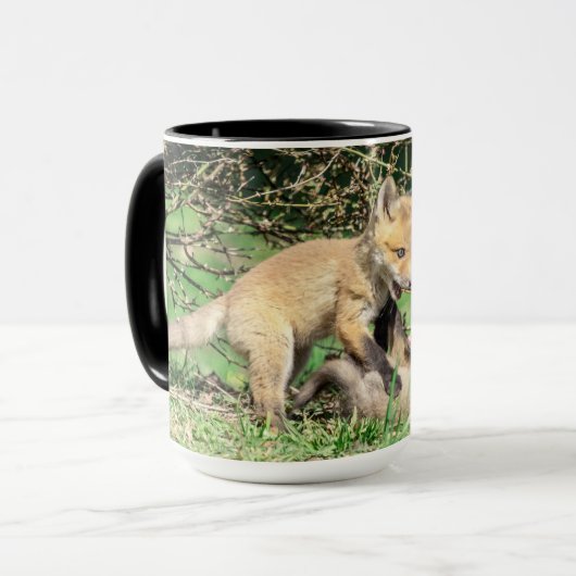 Red Fox Kits Speling Mok (Voorkant links)