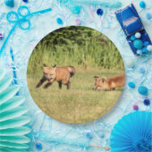 Red Fox Kits Speling Papieren Bordje (Feest)