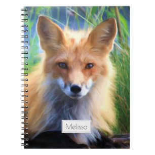 Red Fox Laying in Grass Schilderachtig Personalize Notitieboek