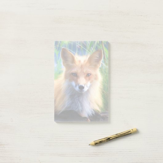 Red Fox Laying in het Grass Wildlife Afbeelding Post-it® Notes (Op bureau)