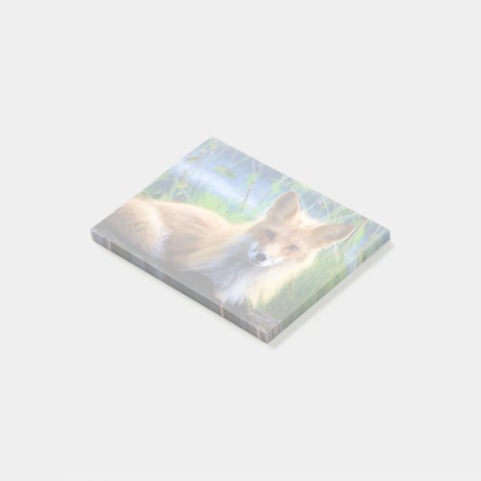 Red Fox Laying in het Grass Wildlife Afbeelding Post-it® Notes (Schuin)