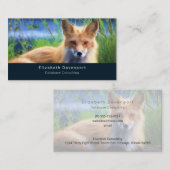 Red Fox Laying in het Grass Wildlife Afbeelding Visitekaartje (Voorkant / Achterkant)