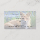 Red Fox Laying in het Grass Wildlife Afbeelding Visitekaartje (Achterkant)