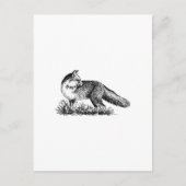 Red Fox (lijnkunst) Briefkaart (Voorkant)