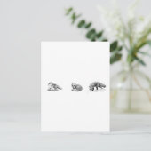 Red Fox Line Art Briefkaart (Staand voorkant)