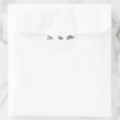 Red Fox Line Art Ronde Sticker (Tas)