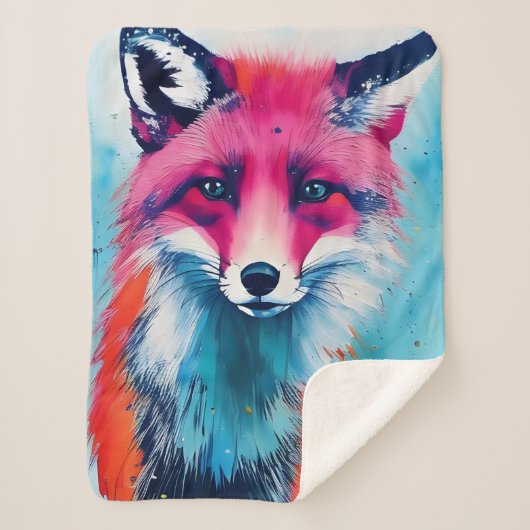 Red Fox Magnet Sherpa Deken (Voorkant)